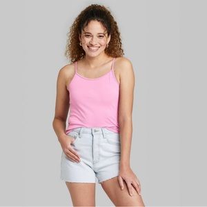 💸 Wild Fable Slim Fit Pink Cami Tank Top (XXL)